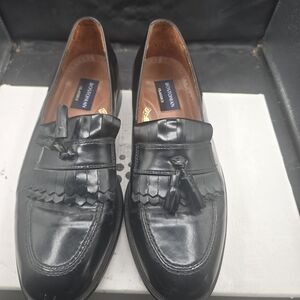 Bostonian Black Leather Tassel Loafers‎